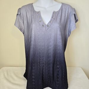 Elegant Gray Ombre Women's Top
